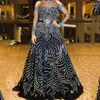 Casual Dresses 2023 Luxury Dubai Women Dress Eleagnt Party Women's -gold Leaves Sexy Slim Long Mesh Sleeve Big Swing Lady Maxi