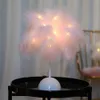 Veilleuses LED Veilleuse USB Fée Lumière Plume Lampe De Table Bureau Decora Salon Fête De Noël De Mariage Fille Chambre Plume Lumière P230331