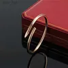 gold diamond bracelet nail jewlery designer for women men bangle all diamonds stainless steel jewellery Not allergic fast color nails bracelets CY16