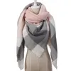 Foulards Écharpe d'hiver pour femmes Triangle Cachemire Châle Chaud Hijabs Foulard Pashmina Climatisation Couverture De Luxe Designer Bufandas 231101