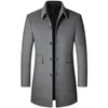 Mélanges de Laine pour Hommes Veste en Tweed pour Hommes Manteau en Laine à Manches Longues Trench-Coats élégant Poche élégante Hiver Mince Quatre Boutons Quotidien Affaires décontracté 231101