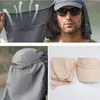 Casquettes de cyclisme Masques En Plein Air Hommes Femmes Randonnée Pêche Casquette De Protection Solaire Été Équitation Escalade Voyage Séchage Rapide Respirant Chapeau De Soleil Chapeau De Baseball Détachable 231101