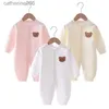 Jumpsuits 2023 Autumn Baby Romper Solid Color Bear Bawełna wiosna Nowonarodzona Ubranie dla chłopców Dziewczęta niemowlęta 0-18ml231101