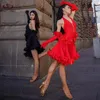 Stage Wear Latin Dance Autumn/Winter Style Temperament Dress With Wave Lace Samba Rumba Female Adult Professional Apparel