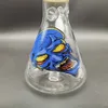 Bong in vetro da 10 pollici per fumatori, pipa ad acqua, gorgogliatore, pipa per fumo, teschio blu