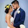 Bandanas Tocado nupcial Pinza para el pelo Teléfonos para la cabeza Las flores Señorita Accesorios de boda Mujeres