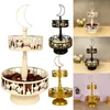 Plates Two-Layer Cake Stand Decor Display Holder Fruit Gift Plate Ramadan Castle Pastry Serving Tray For Home Holiday Party Living Room