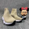 2024 Kids Fashion Boots Boots Speed ​​Stretch Mesh Top Top Trainer Runner Speed ​​SPEET Sock Mid-Top Trainer Sneakers 24-35