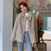 Women's Jackets Semir Coat Women Loose Warm Fashion Imitation Lamb Wool Jacket Autumn Lapel Top Retro 231101
