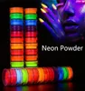 Neon Party Eye Shadow Powder 12 couleurs en 1 Set Fard à paupières lumineux Nail Glitter Pigment Poudre fluorescente Manucure Nails Art6033651