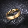 Bröllopsringar Personlig Gold Tungsten Carbide Bröllopsband Par Matchande ringar Gratis anpassade graverat namn Jubileumsdatum Bild 231031