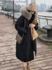 Damskie puch Parkas Zima zagęszcza kurtka płaszcza luźna ciepła koreańska moda z kapturem elegancka mody Fe Stylowa kurtka L231102
