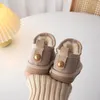 Stivali Stivali da neve per bambini in vera pelle di vacchetta Inverno Scarpe da bambino morbide e calde in cotone con peluche Ragazzi Ragazze Uno stivali in pelle scamosciata di pelliccia Principessa Retro Boot 231101