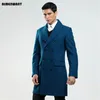 Manteau en laine pour hommes, sur mesure, mode britannique, S-6XL, russe, double boutonnage, trench-coat bleu lac, 231101