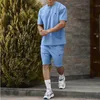 Designer Mens Survêtements Ensembles T-shirts en coton Jogger Shorts Sport Costume de sport Hommes Pantalons courts et T-shirt Pull Survêtements Homme Fitness Training Sportwear Set