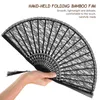 Party Favor Fan Folding Hand Lace Fans Women Silk Handheld Spanish Chinese Foldable Black Japanese Wedding Victorian Held Cotton Paper