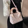 Evening Bags Trendy Designer Woolen Cloth Handbags And Purses Women Shoulder Crossbody 2023 Tote With Scarf High Quality