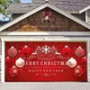 タペストリー15.7x6.9ftクリスマスバナーガレージドアデコレーションクリスマス背景飾り冬の大きなドアカバーデコレーション屋内231102