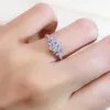 Anneaux de mariage Huitan exquise proposition bague de mariée bijoux avec princesse coupe zircone mode femme fiançailles accessoires cadeau