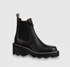 Top Luxe Winter Beaubourg Enkellaarsjes Zwart Kalfsleer Comabt Laars Rubberen Lug Sole Dame Buit Beroemde Martin Booties Feest Bruiloft EU35-41