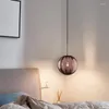 Kolye lambaları Nordic Cam Lamba E27 Led Modern Minimalist Yaratıcılık Işıkları Yemek Odası Başucu Yatak Odası Çalışma Bar Sayacı