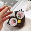 Favors Owl Keychains Designer Animal Fur Chick Car Keyring Chain Charms Leather Coin Cards Keys Holder Purse Zipper Pocket Bag Pendant No