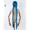 Lol Arcane Jinx Cosplay Wigs Haipin Headwear Girls Women Halloween Carnival Cos Blue Twist Braid Hairs cosplay