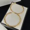 Delicate gouden bamboe manchetarmbanden Heren en dames hetzelfde merk designer paar armband liefhebbers cadeau sieraden van hoge kwaliteit met doos