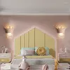 Wandlamp Meisje Bedlampjes Kristallen Hanger Kroon Moderne Luxe Kinderslaapkamer Prinses Kamer Decor Nachtverlichting Licht