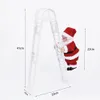 Juldekorationer Electric Climbing Ladder Music Santa Claus Christmas Ornament Decorations For Home Xmas Tree Hanging Decor Year Gift 2024 231102