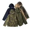 Jaquetas masculinas 3605 camuflagem com capuz primavera outono de alta qualidade ao ar livre caminhadas esporte solto estilo militar diário manga longa tops