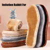 Shoe Parts Accessories Warm Heated Insoles Thermal Felt Insoles Thicken for Men Women Winter Shoes Breathable Snow Boots Imitation Rabbit Shoe Pads 231102