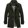 Mens Trench Coats Hommes d'affaires coupe-vent longues vestes hommes coton Trench manteaux décontracté printemps automne mode mâle costume Streetwear Blazers 231102