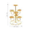 Kandelaars Ghee Lamphouder Tempel Kandelaar Creatieve Kandelaar Metalen Tafelbakken Eten Lotus Rack Stand Retro Decor Decoraties