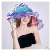 베레모는 유럽과 미국 2022 Sun Hat Fashion Crystal Flower 화이트 거즈 여성 여름 드롭 배달 Fashi Dhgarden Dhh0m