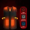 Men's Vests Winter Warming 7 Heating Zones Vest 3-Speed Temperature Adjustment Men Thermal Vest Dual Control Switch for Hiking 231101