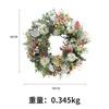 Decorative Flowers Pumpkin Harvest Festival Decoration Handcrafted Wreath Large Green Berries Artificial Eucalyptus Leaves For Door Mirror