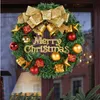 クリスマス装飾30cmメリークリスマスリースクリスマスドアガーランドハンギングオランメントペンダントクリスマスデコレーションホームイヤーナビダッドギフト231101
