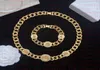 Fashion Designer Necklaces V Pendant Banshee Head 18K Gold Plated Bracelets Earrings Rings Birthday Festive Engagement Gifts V128001411