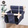 Swings Jumpers Bouncers Let's Making Cotton Baby Swing Chair Hanging Wood Children Dagis Toy Outside Indoor Beach Basket Swinging Chair Baby Toy 231101