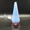 2023 Heady Bong Bongs de vidrio Mini Cute Girly Bong Cream Green Multicolor 14.4mm Male Joint Handmade Bubbler Water pipe