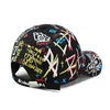 Casquettes de balle chapeaux pour hommes femmes Casquette Graffiti impression Femme Kpop décontracté rue Snapback os Hip Hop chapeau papa