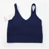 LL-088 Women Sports Yoga Bra Sexy Top Top Tampe Colete de Yoga com Pad Pad sem amanteigado ATHLETIC ATHLETIC DOUTO LOGOTIO CUSTAL