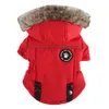 Chaquetas para perros medianos, pequeños y grandes: chaqueta de invierno para perros para mantener abrigado a su amigo peludo en climas fríos, impermeable al viento y al viento,Red