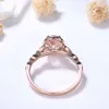 Bagues en or les moins chères en Morganite rose, nouveau Design de luxe, bijoux fins en or massif avec de vrais diamants