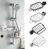 Kitchen Storage 1 Pcs Aluminum Shower Basket Bathroom Shelf Single Layer For Shampoo Soap Rack Holder Organizer