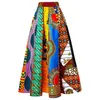 Etnische kleding maxi rok voor dames 2023 mode vrouw wax print hoge taille lange Afrikaanse traditionele