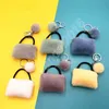 Belle porte-clés fausse fourrure boule porte-clés pompon moelleux belle porte-monnaie zéro modélisation porte-clés porte-clés femmes sac cadeaux de noël