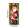 Juldekorationer julalver Dörrtäckning Santa Xmas Backdrop Banner för Party House Door 2024 Happy Year Door Hanging 231101