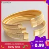 Bangle Vqysko 6 mm/8 mm/10 mm stalowa stalowa drutowa wiosenna siatka o otwartej bransoletce dla kobiet mankiet menu biżuteria